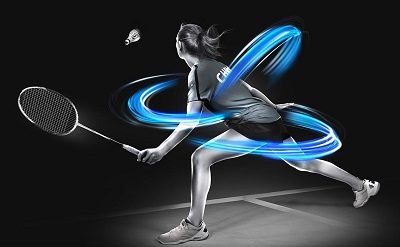 Démonstration du badminton par des joueurs professionnels